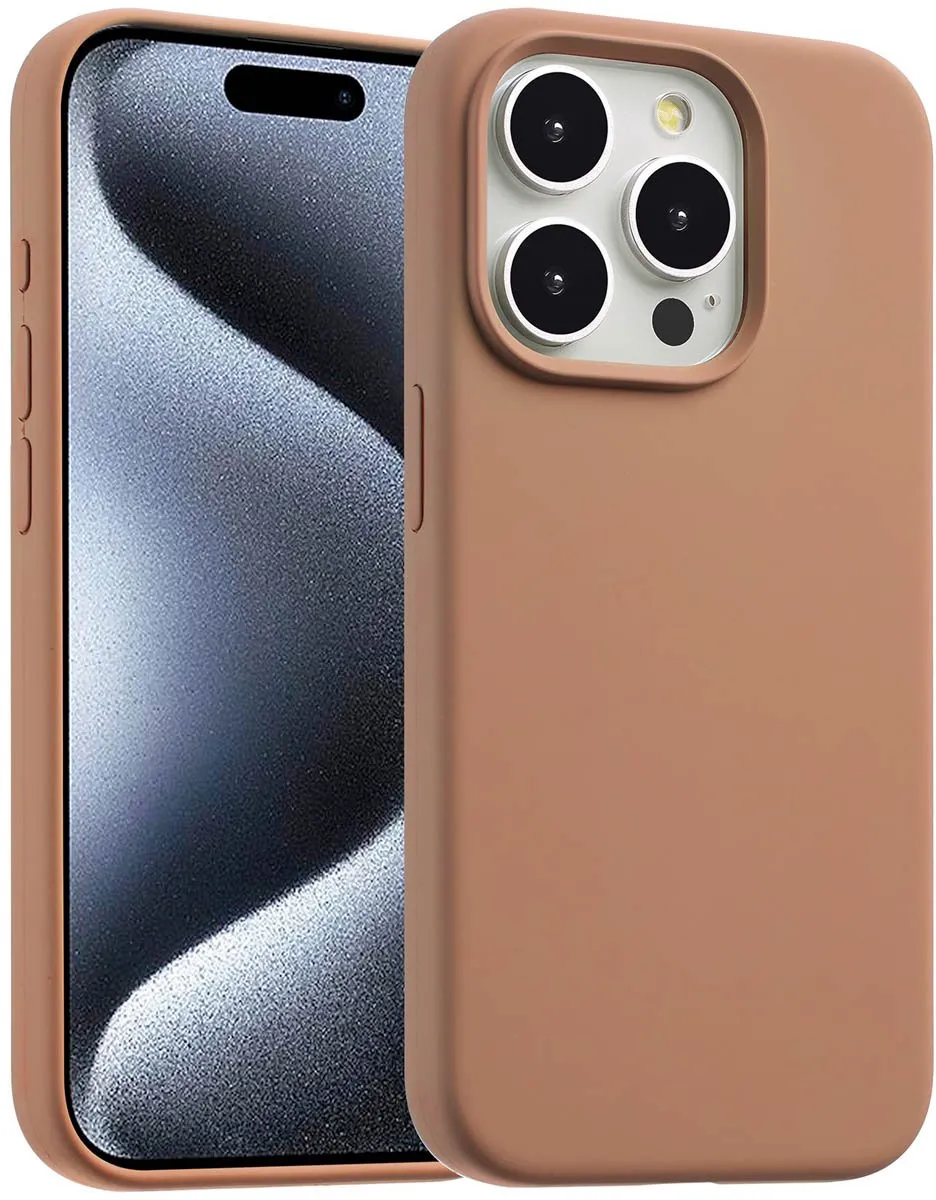Accezz Hoesje iPhone 15 Pro Max Lichtbruin - MagSafe