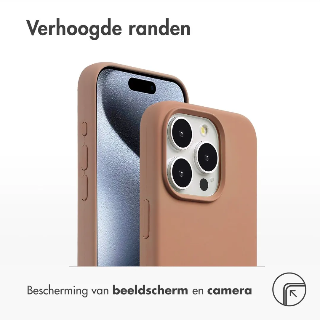 Accezz Hoesje iPhone 15 Pro Max Lichtbruin - MagSafe