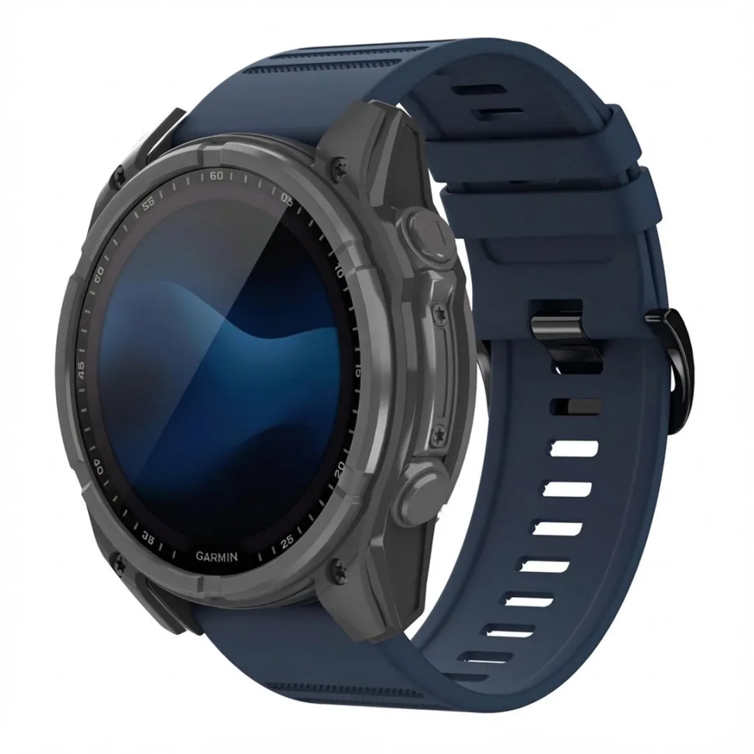 Imoshion Stripe Siliconenbandje Garmin 26mm - Donkerblauw