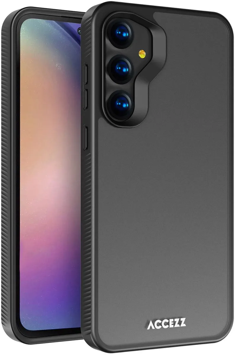 Accezz Hoesje Samsung Galaxy A55 - Frosted Backcover Zwart