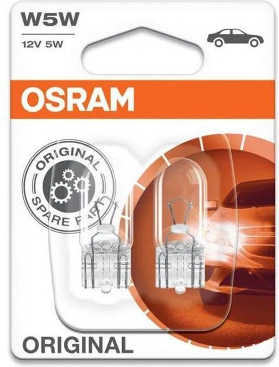 Osram Original T10 Halogeenlamp 12V/5W - 2 Stuks