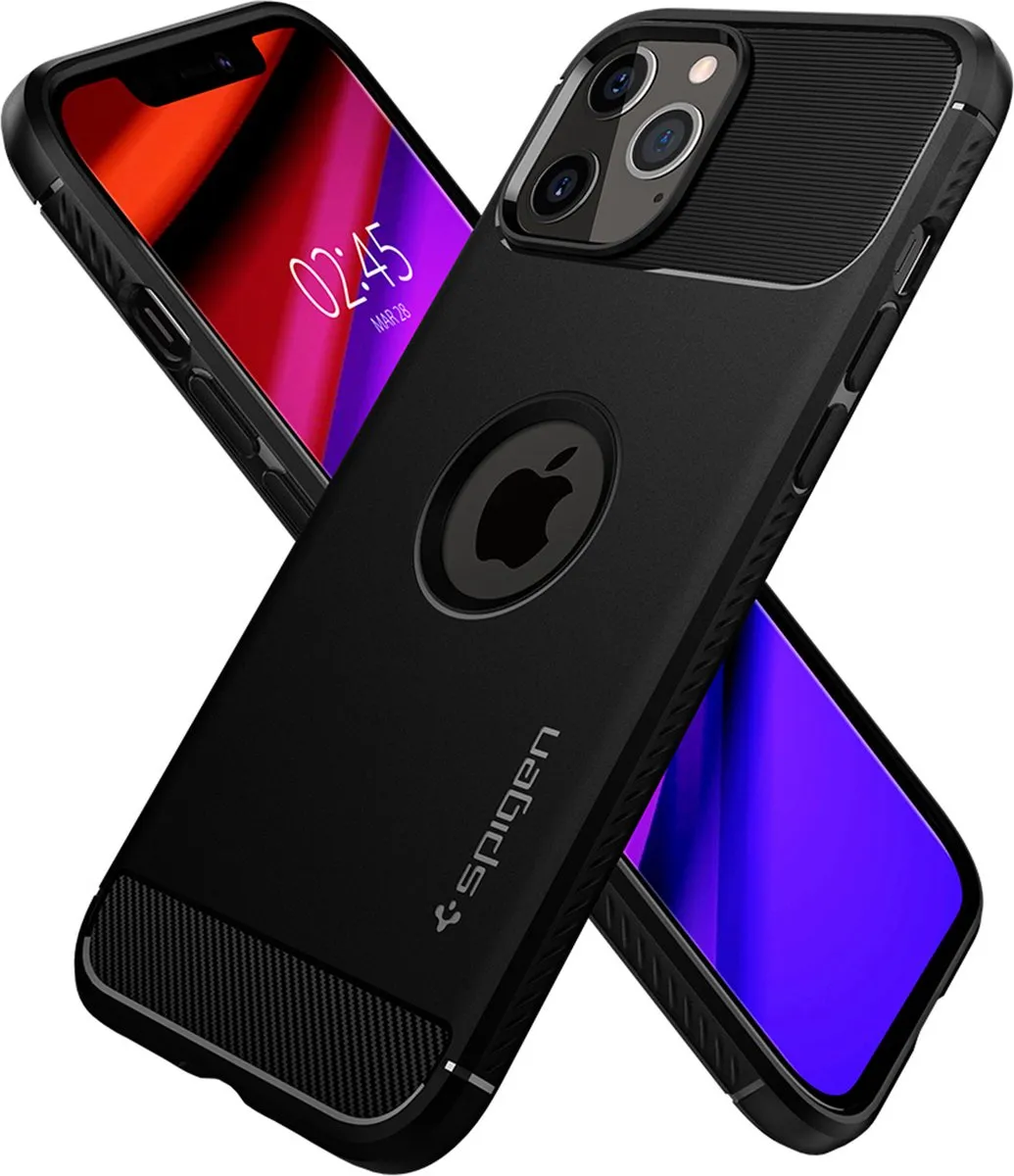 Spigen Rugged Armor TPU Hoesje iPhone 12 Pro - zwart - afbeelding 6 van 6