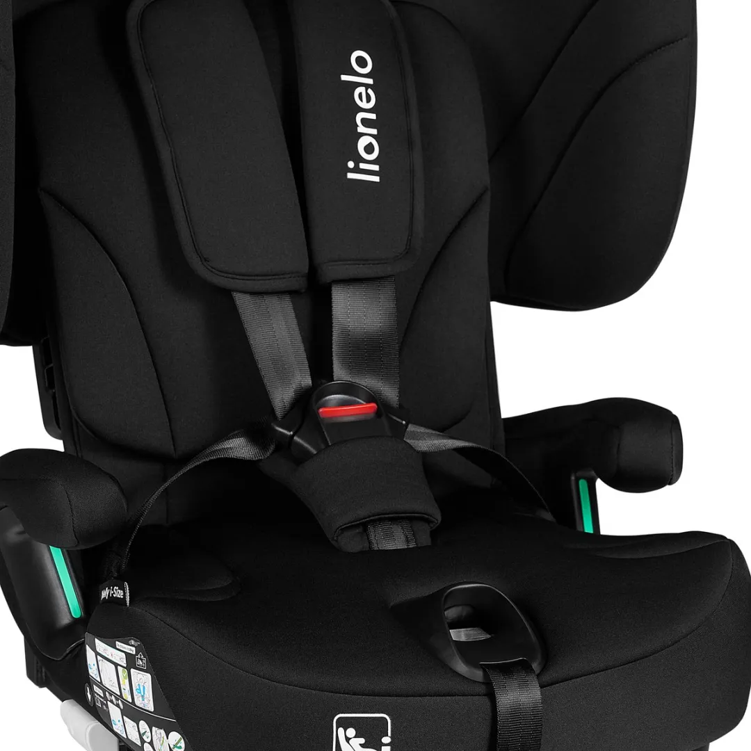 Lionelo Nelly i-Size Autostoel - 1.5-12 jaar (76-150cm) - Zwart/Carbon
