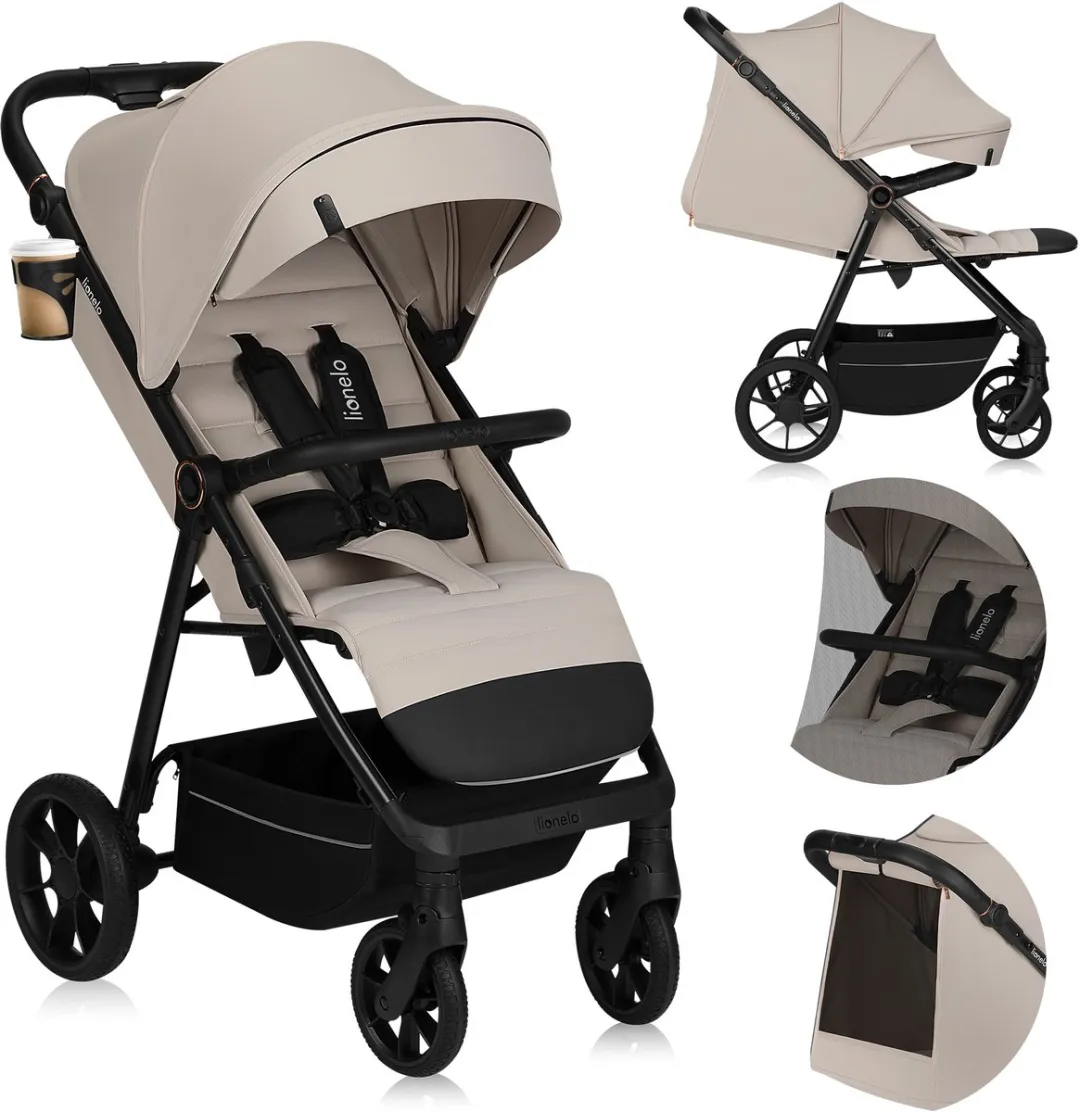 Lionelo Iva Kinderwagen - Groen - 360° Zwenkwielen met vering