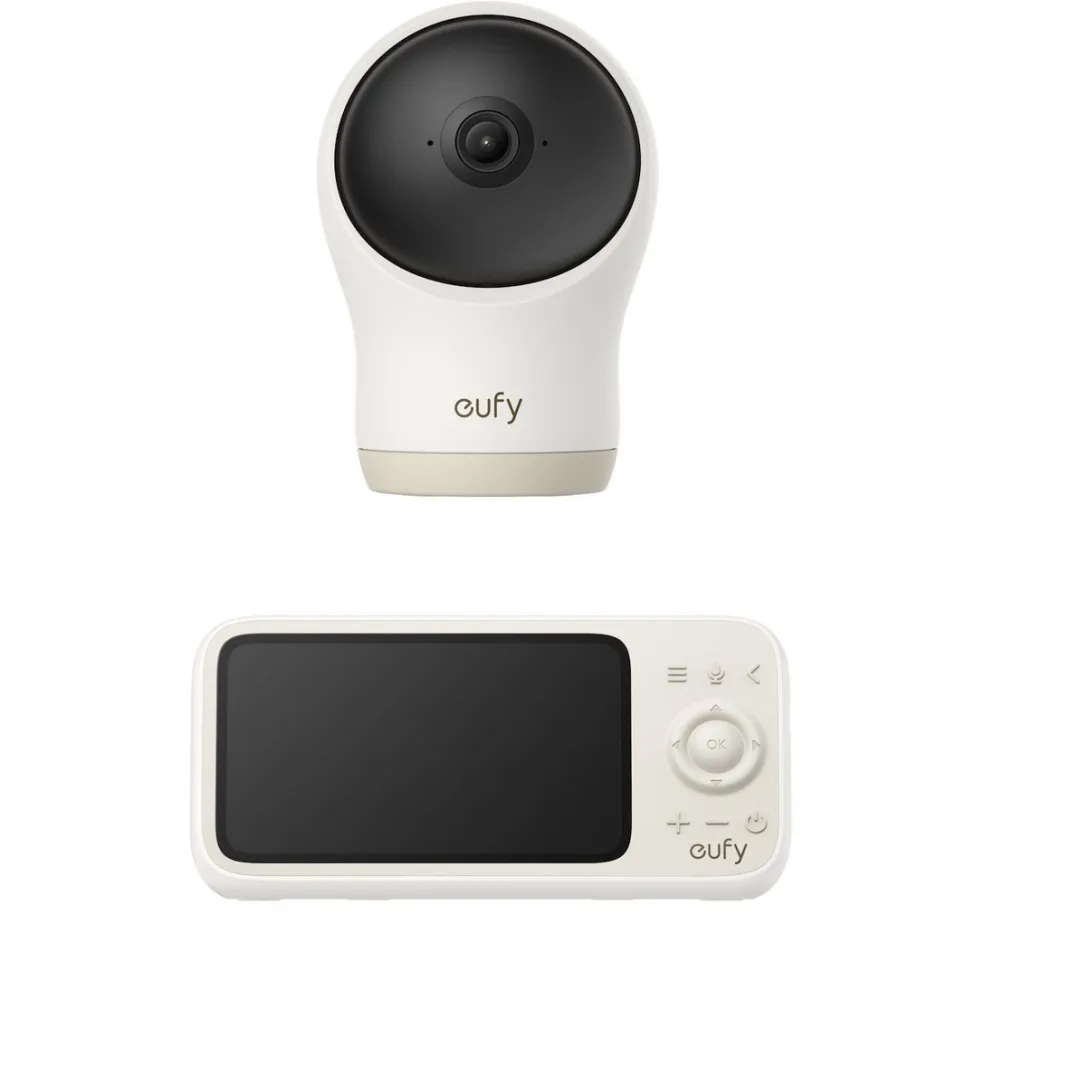 eufy Babyfoon C10 – 2K HD Camera – 4.5" Scherm – Pan & Tilt – Nachtzicht – Wi-Fi of Zonder Wi-Fi – 12 Uur Batterij – Beweging, Huilen & Geluid Detectie – Temperatuur Alarm – 2-weg Praten – VOX