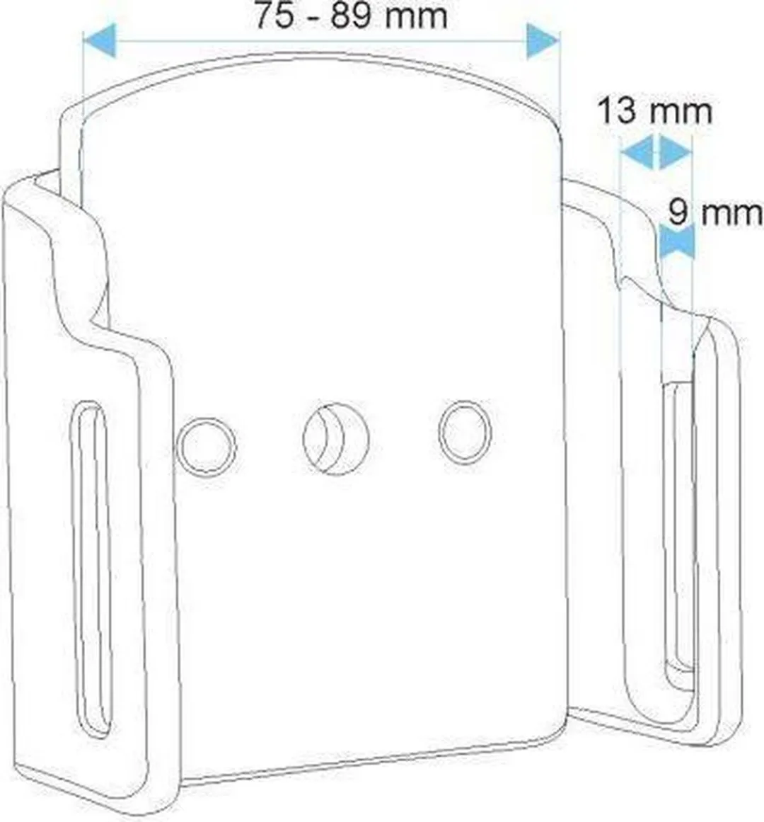 Brodit Universele Telefoonhouder - 75-89mm - Zwart