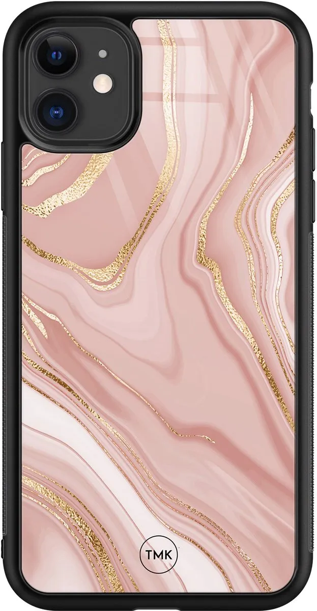Casevibes iPhone 11 Hoesje Rose Marble