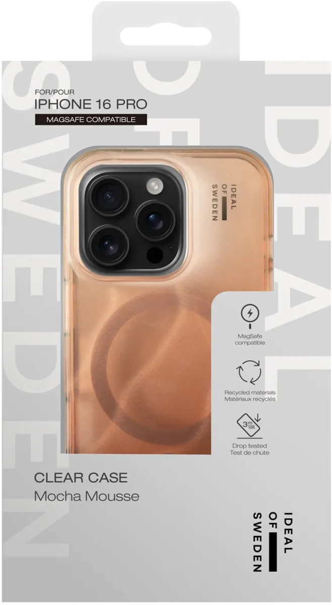 iDeal of Sweden Clear Case iPhone 16 Pro - MagSafe - Mocha Mousse