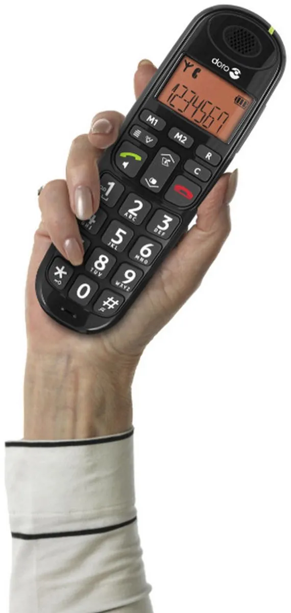 Doro PhoneEasy 100W Duo DECT Telefoon - 2 Handsets - Zwart - afbeelding 6 van 6