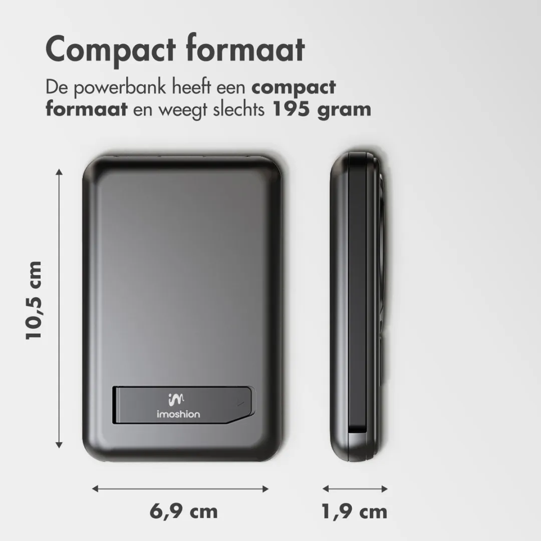Imoshion Powerbank SH00074112 10000mAh - MagSafe 35W - 3 Outputs - Zwart - afbeelding 6 van 6