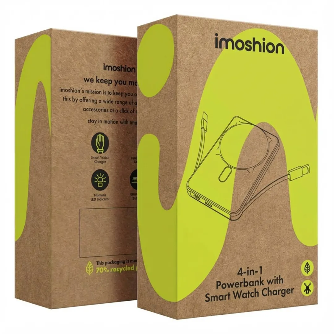 Imoshion Powerbank SH00074112 10000mAh - MagSafe 35W - 3 Outputs - Zwart