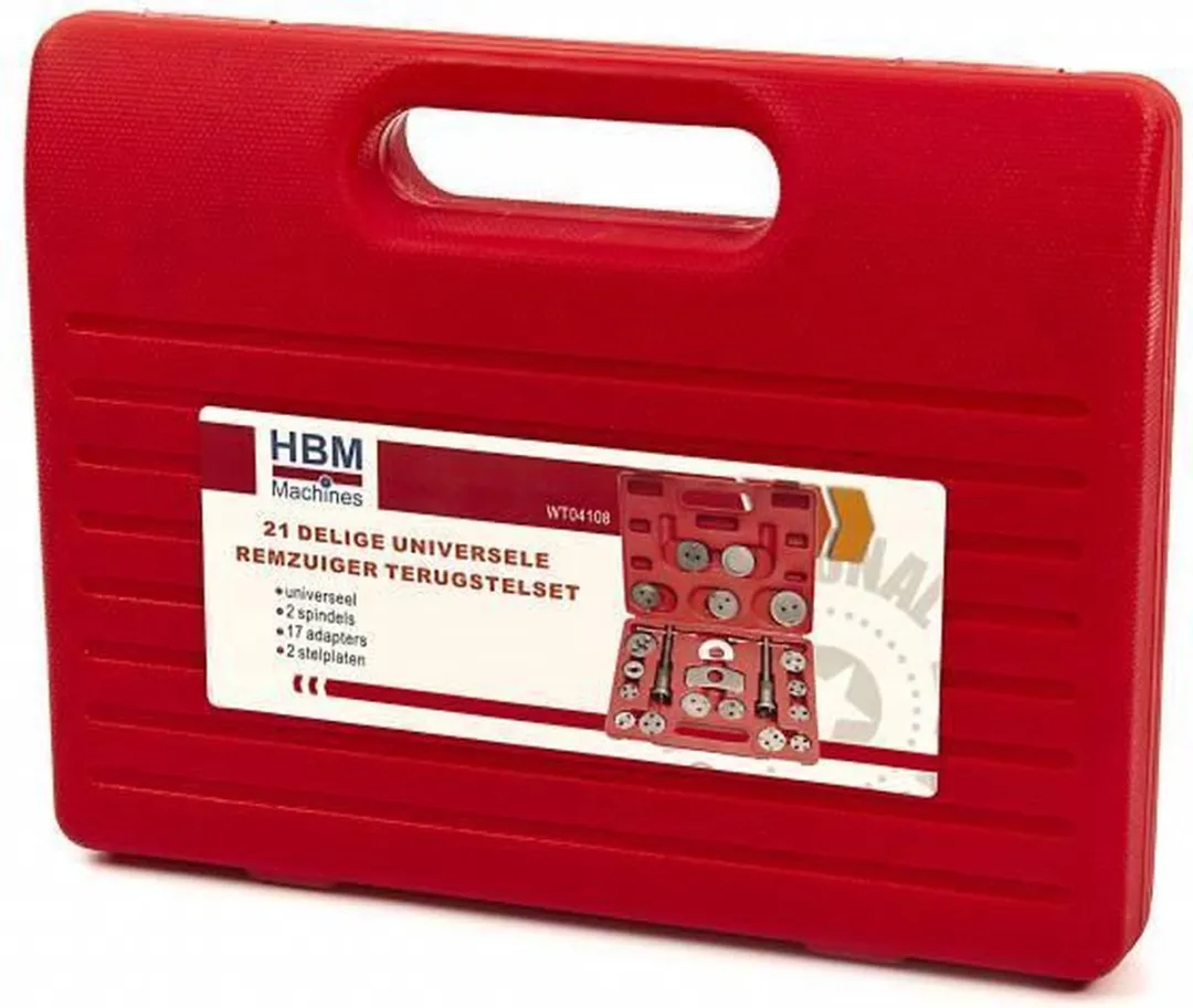 HBM Machines Universele Remzuiger Terugstelset - 21-delig - Rood