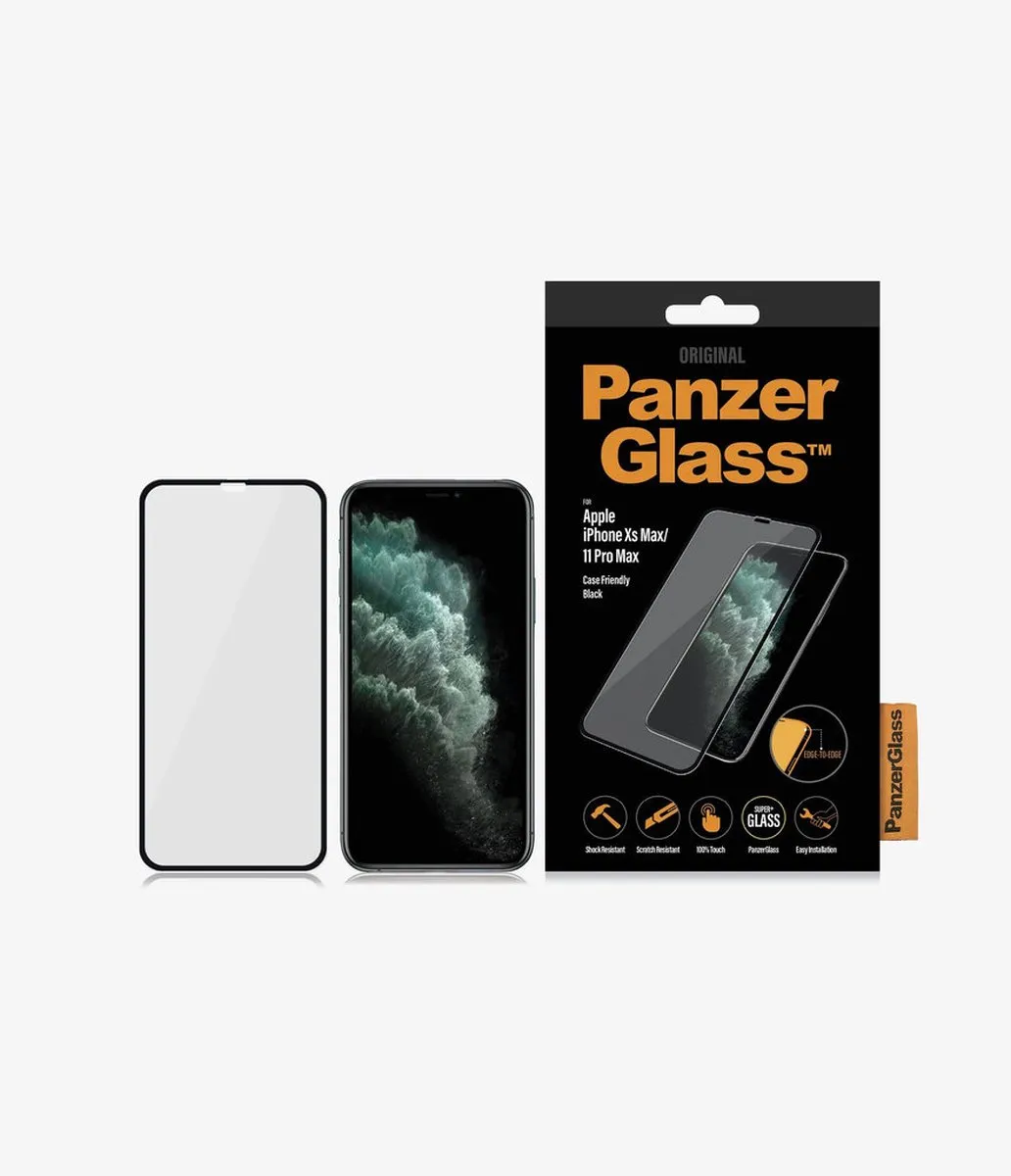 PanzerGlass PZ-2666 Screenprotector iPhone XS Max - Zwart - afbeelding 3 van 6