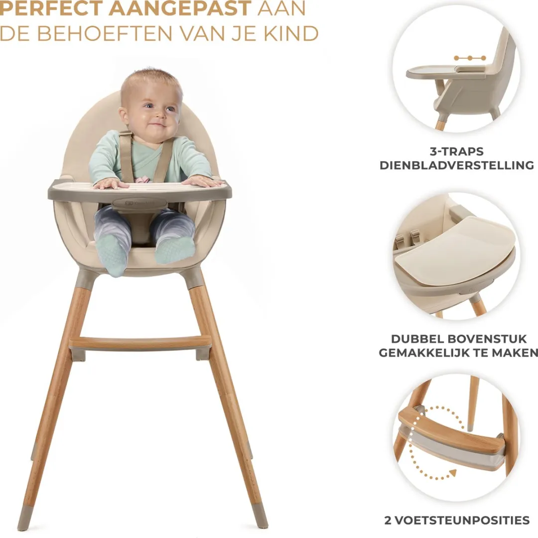 KinderKraft FINI 2 Kinderstoel 2-in-1 - Beige