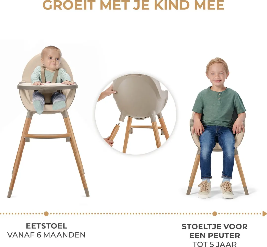 KinderKraft FINI 2 Kinderstoel 2-in-1 - Beige