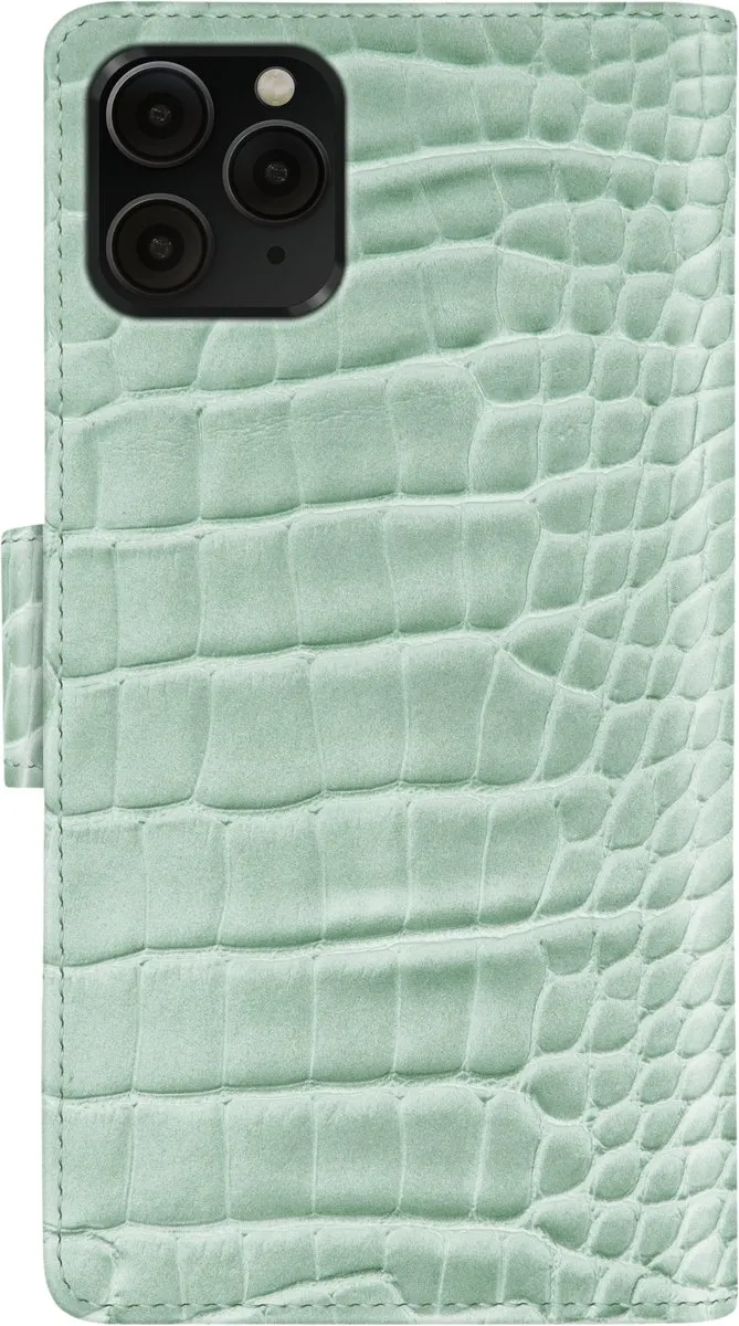iDeal of Sweden Phone Wallet iPhone 11 Pro/XS/X - Mint Croco - 3 Pasjes - afbeelding 2 van 6