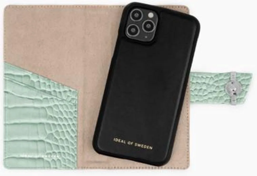 iDeal of Sweden Phone Wallet iPhone 11 Pro/XS/X - Mint Croco - 3 Pasjes - afbeelding 6 van 6