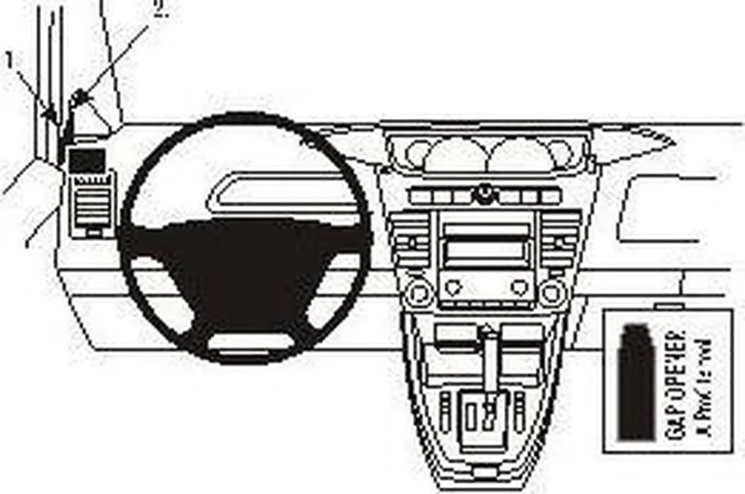 Brodit ProClip 803821 Telefoonhouder - Zwart