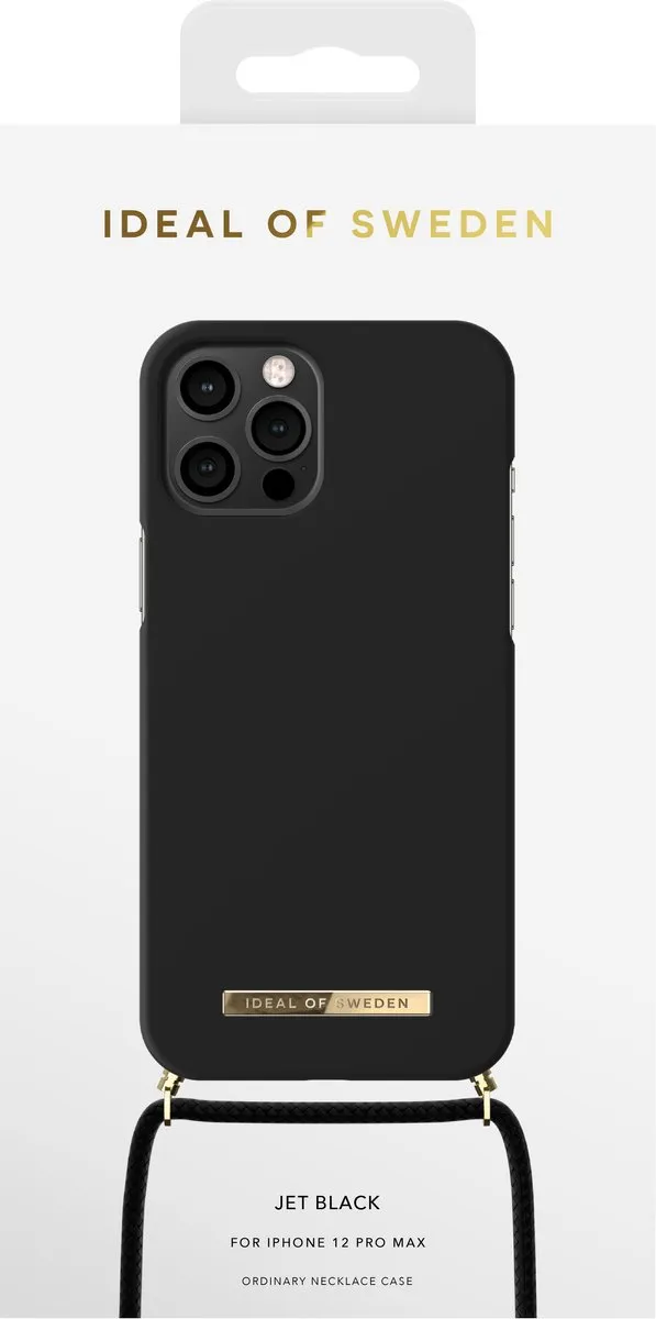 iDeal of Sweden Ordinary Necklace Case iPhone 12 Pro Max - Zwart