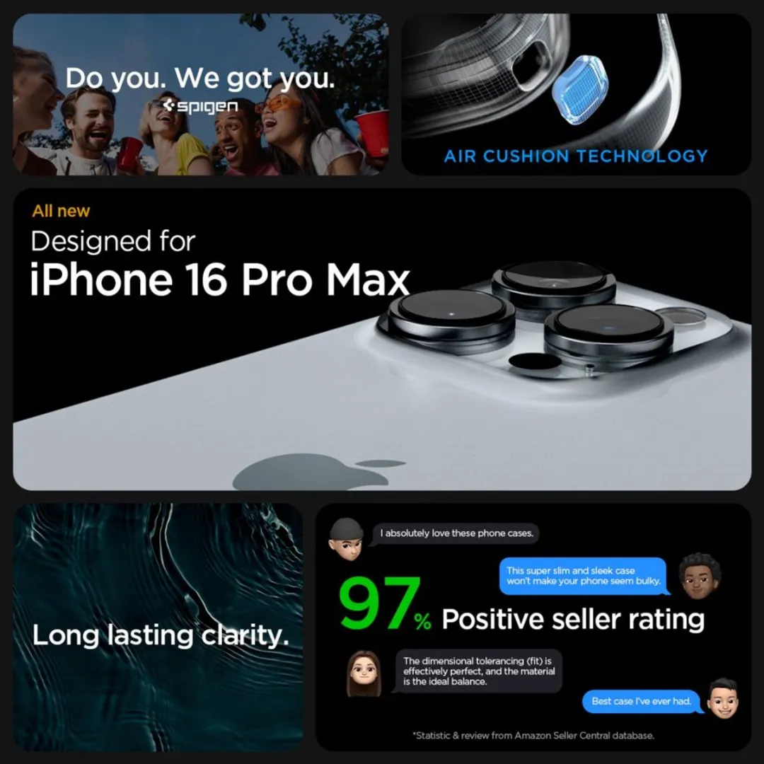 Spigen Ultra Hybrid 12155 iPhone 16 Pro Max Hoesje - Frost Black