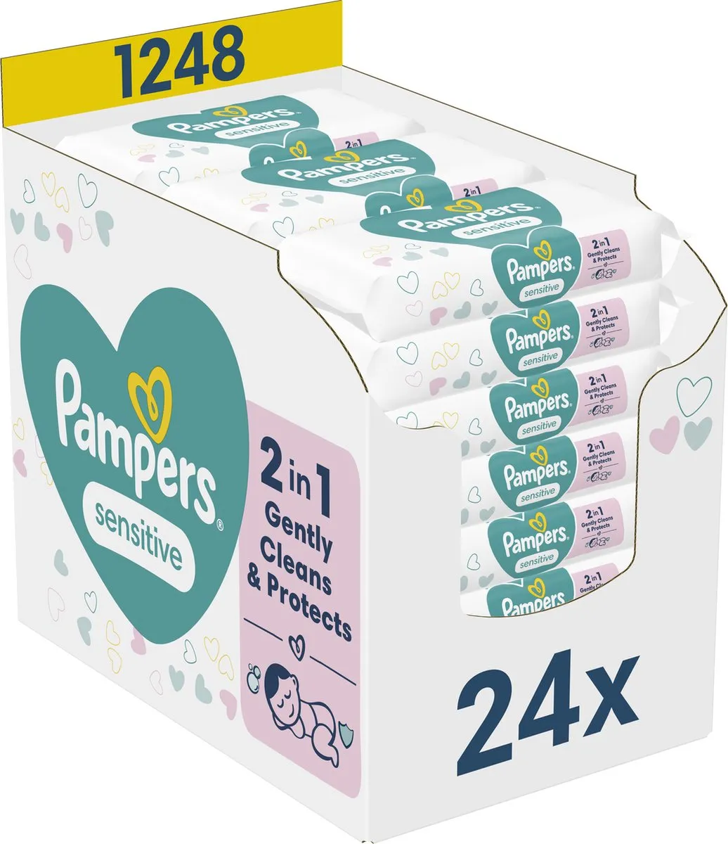 Pampers Sensitive Babydoekjes 1248 Stuks