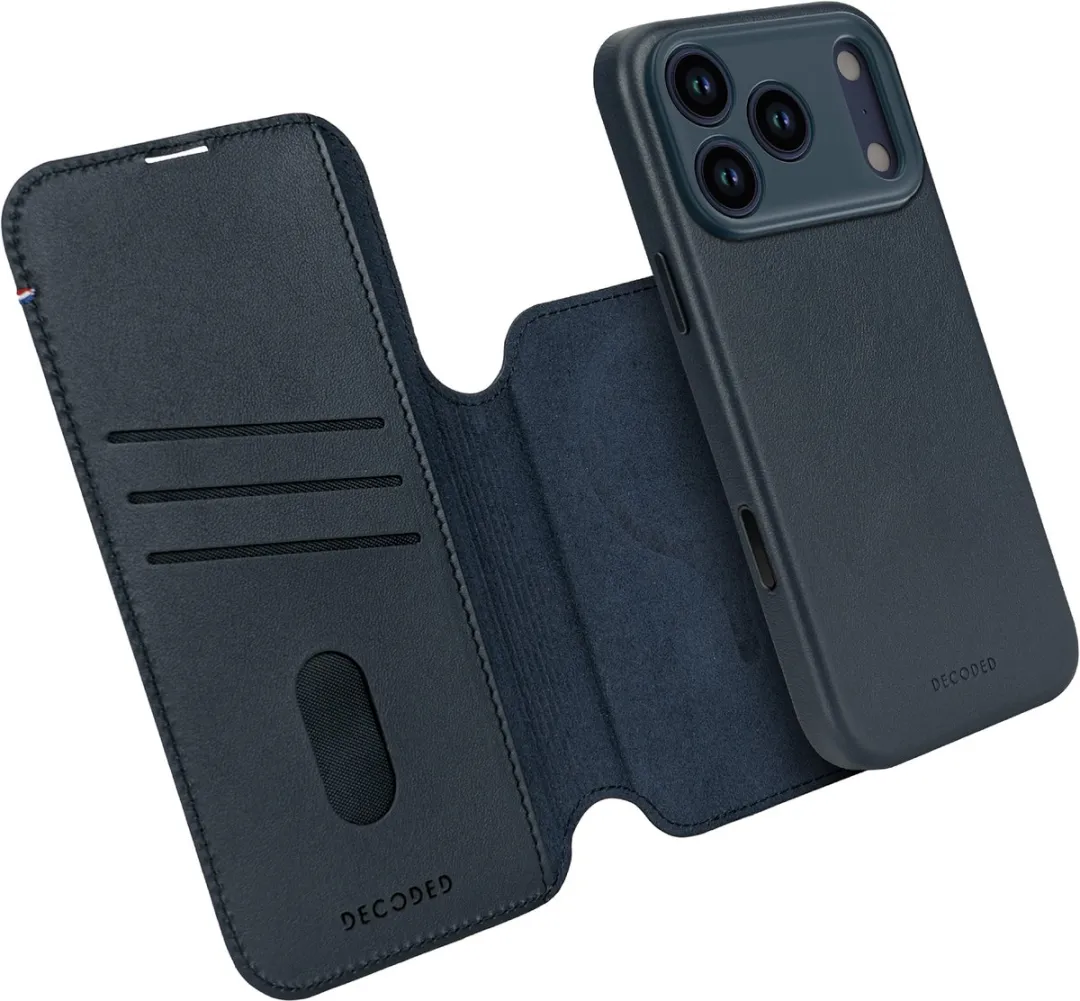 Decoded 2-in-1 Wallet Hoesje iPhone 17 Pro - Navy Blauw