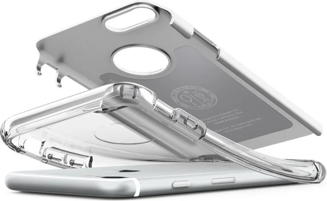 Spigen Hybrid Armor Hoesje iPhone 7 - Transparant Zilver