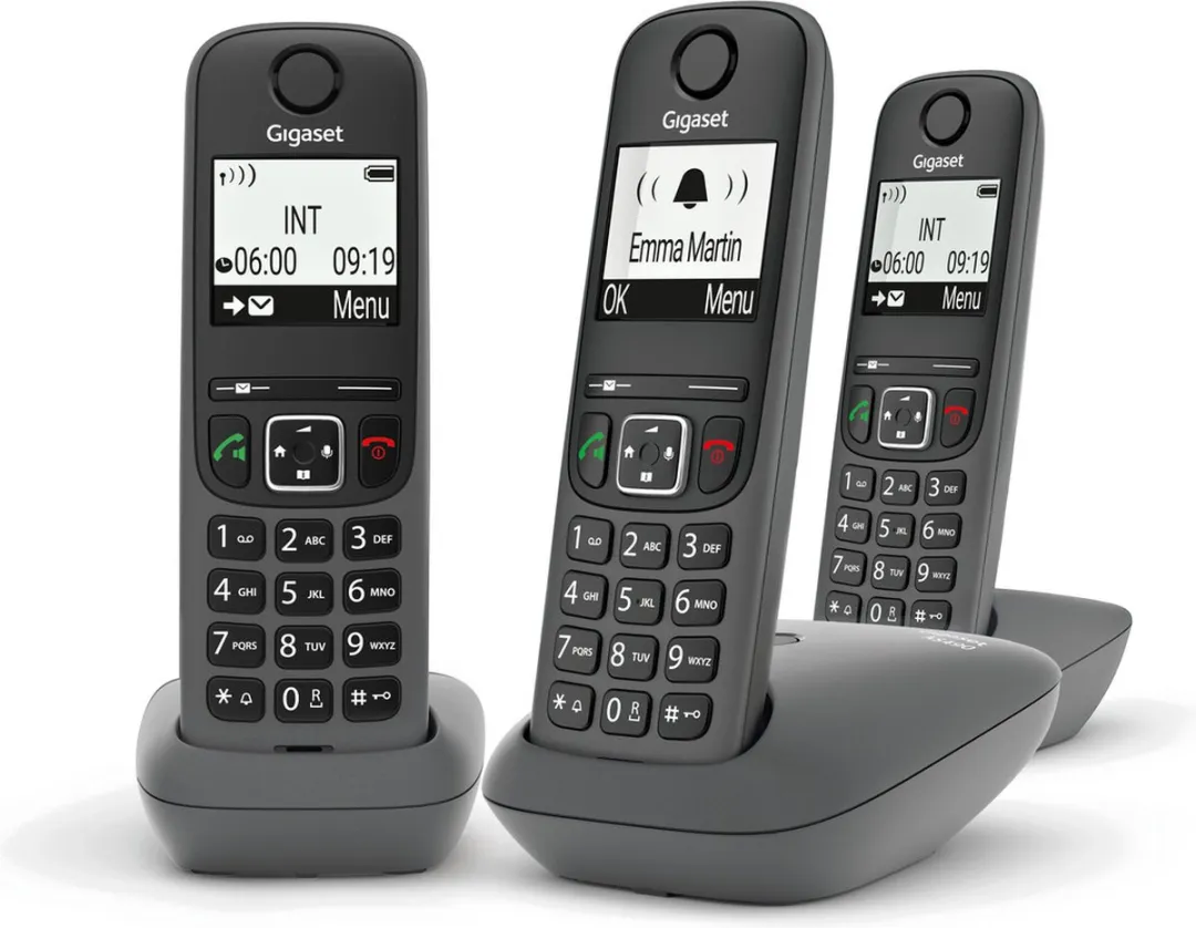 Gigaset AS490 Trio DECT Telefoon - 3 Handsets - Zwart
