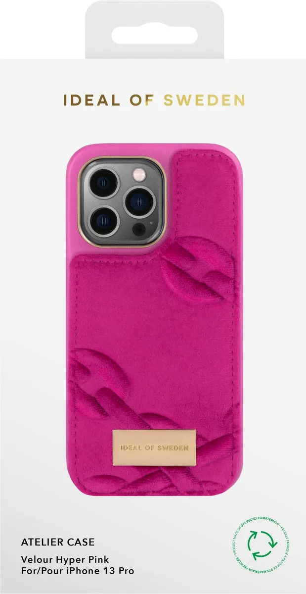iDeal of Sweden Fashion Case Atelier iPhone 13 Pro Velour Hyper Pink - afbeelding 2 van 5
