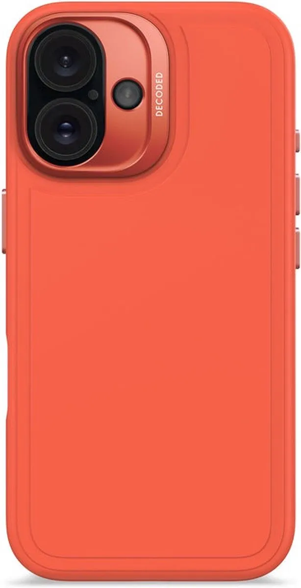 Decoded Siliconen Hoesje iPhone 16 - Tangerine Oranje - MagSafe