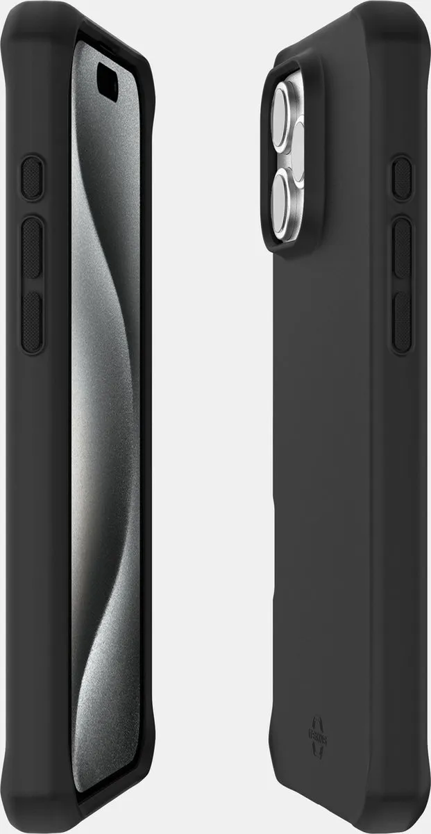 ITSKINS iPhone 16 Pro Hoesje Level 3 SpectrumSilk - Zwart AP6X-HBURN-BLCK