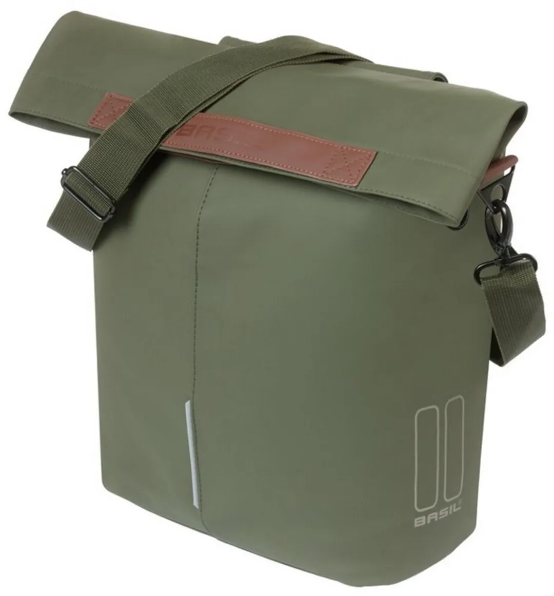 Basil City MIK Hooks Enkele Fietstas 16L - Moss Green