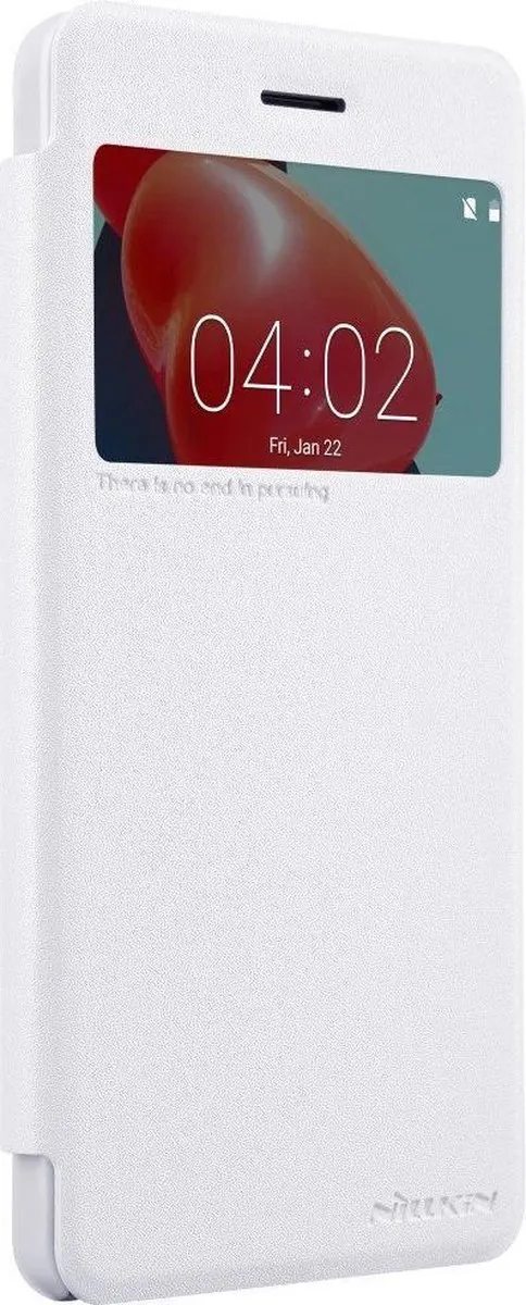 Nillkin Nokia 6.1 Leather Case Sparkle Series - Wit - afbeelding 4 van 6