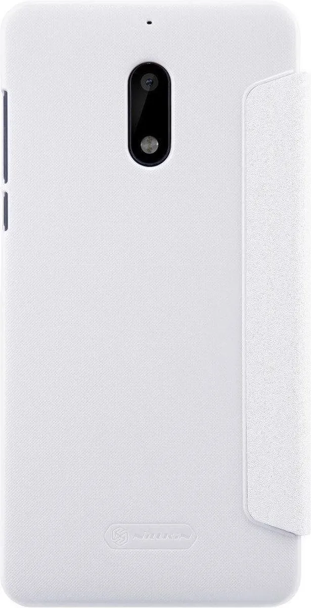 Nillkin Nokia 6.1 Leather Case Sparkle Series - Wit - afbeelding 3 van 6