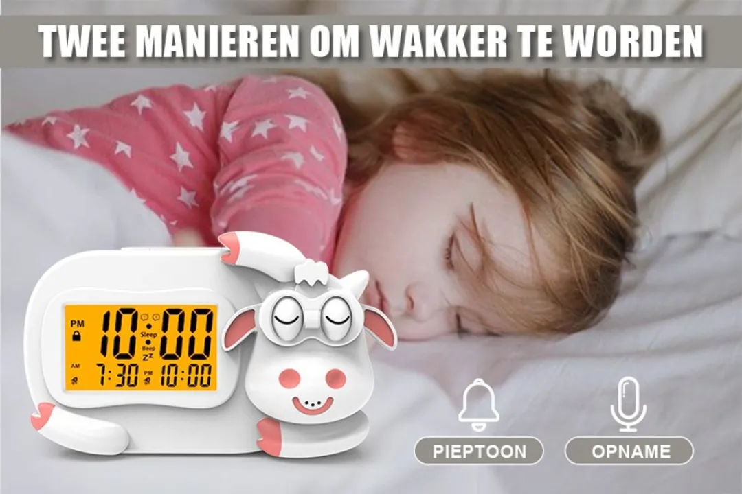 Eco Toys Koe Geel Digitale Kinderwekker Slaaptrainer