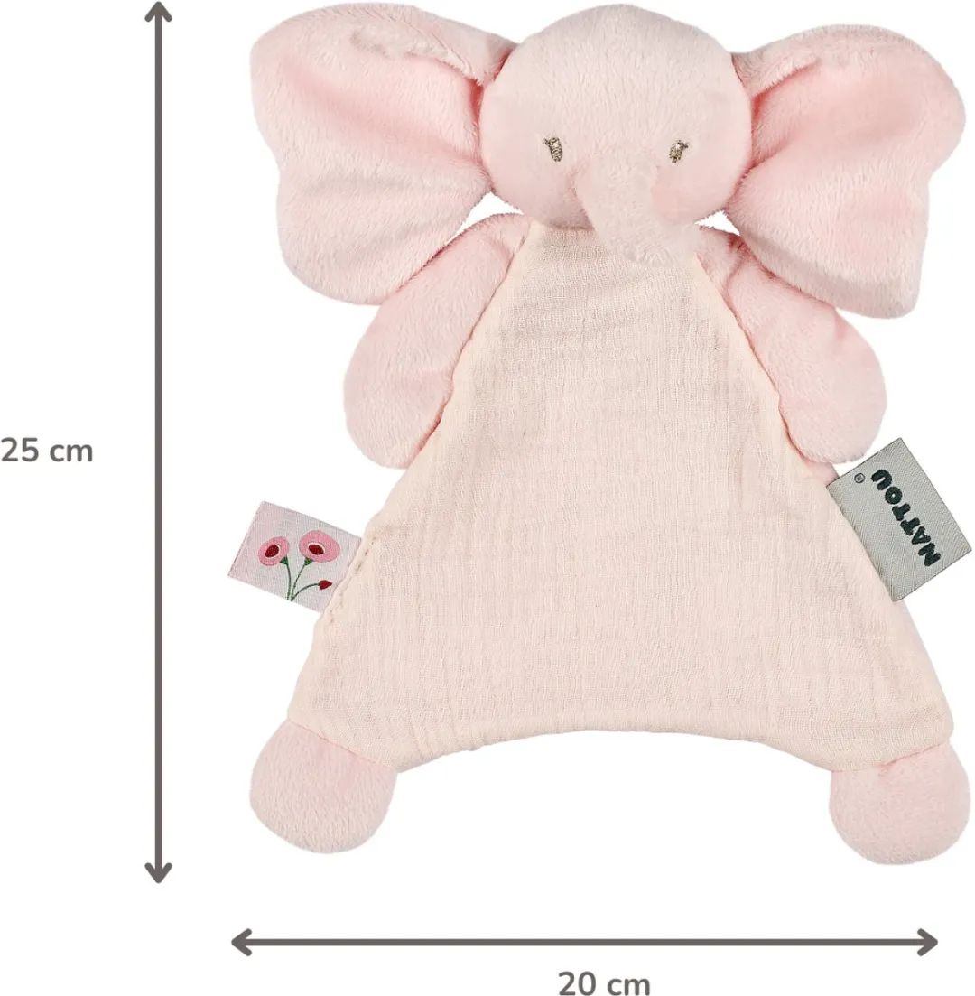 Nattou FanFan Baby Knuffeldoekje Olifant Roze