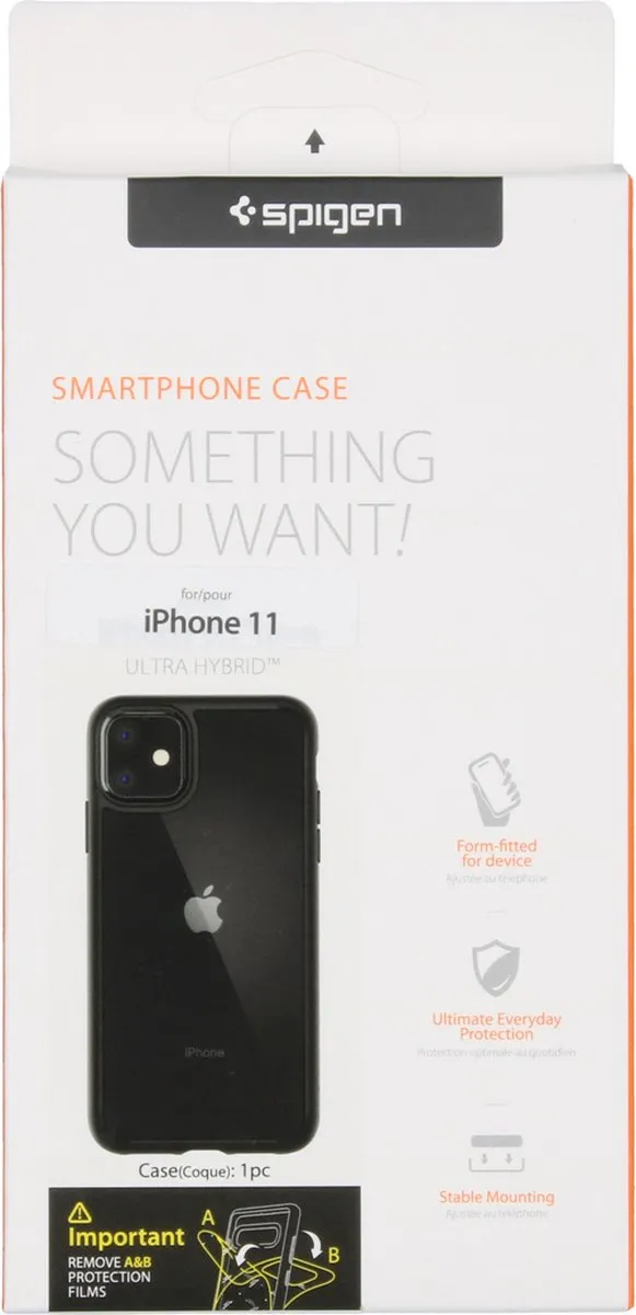 Spigen Ultra Hybrid Case iPhone 11 - Zwart