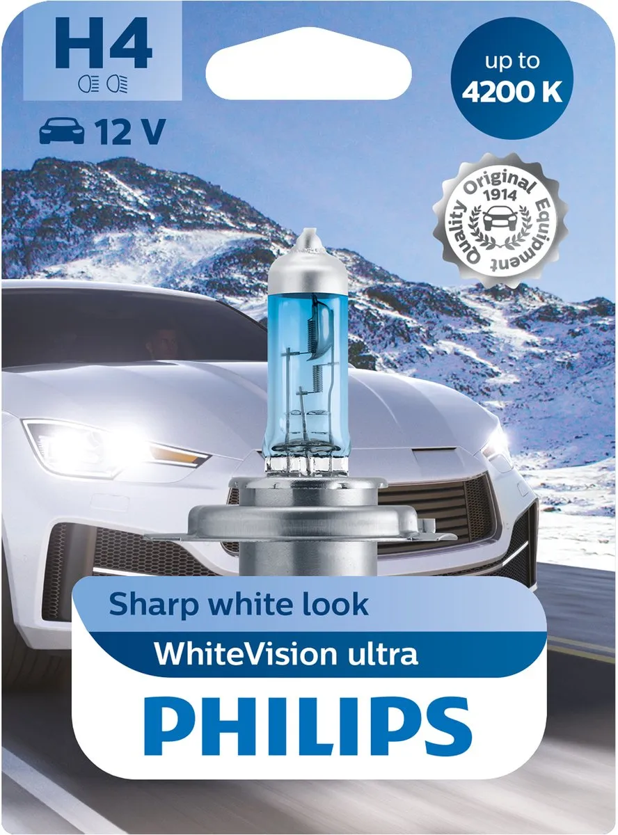 Philips Autolamp H4 Whitevision 12V/60W - Wit