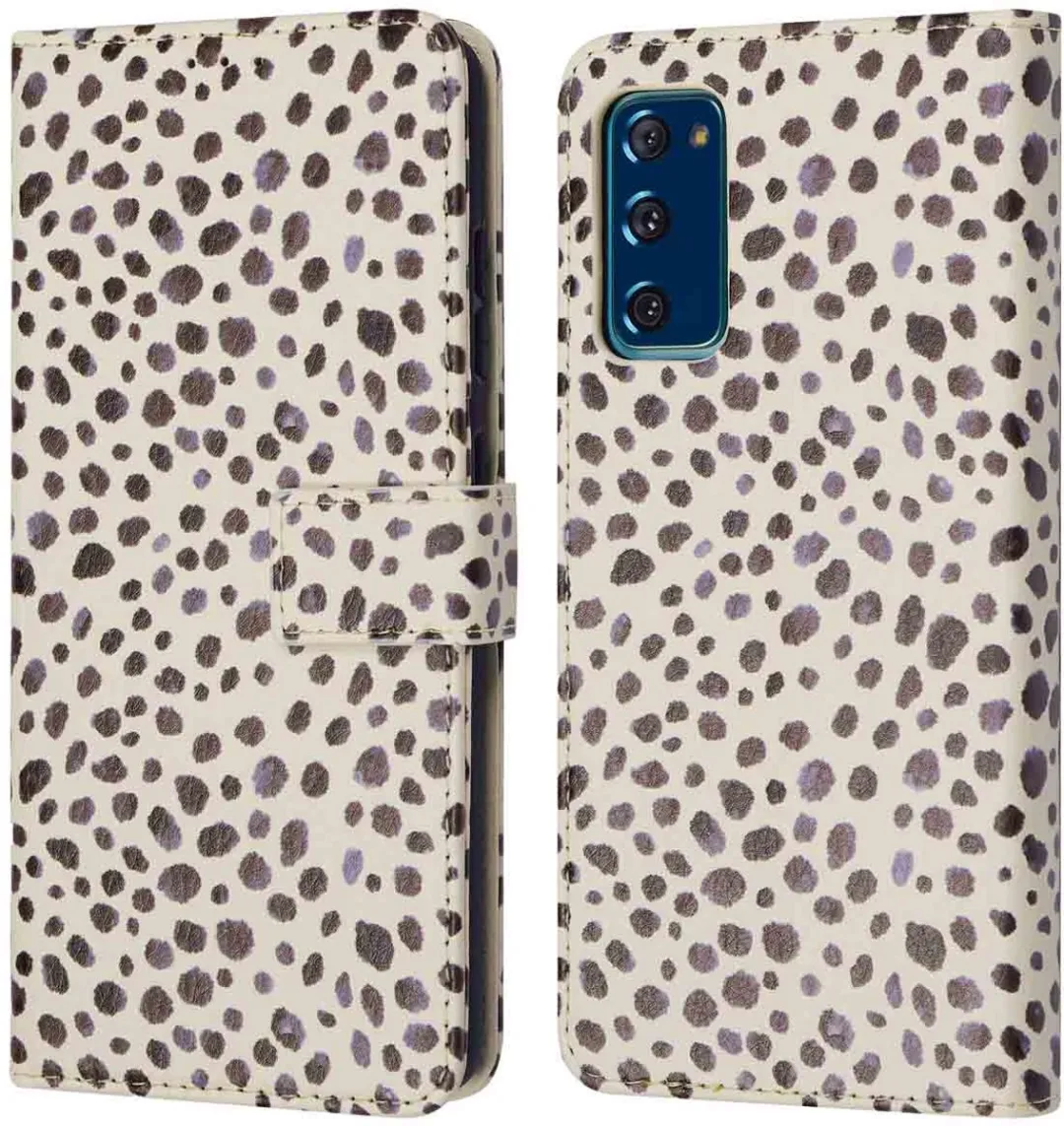 Imoshion Samsung Galaxy S20 FE Hoesje - Black And White Dots - 3 Pasjes