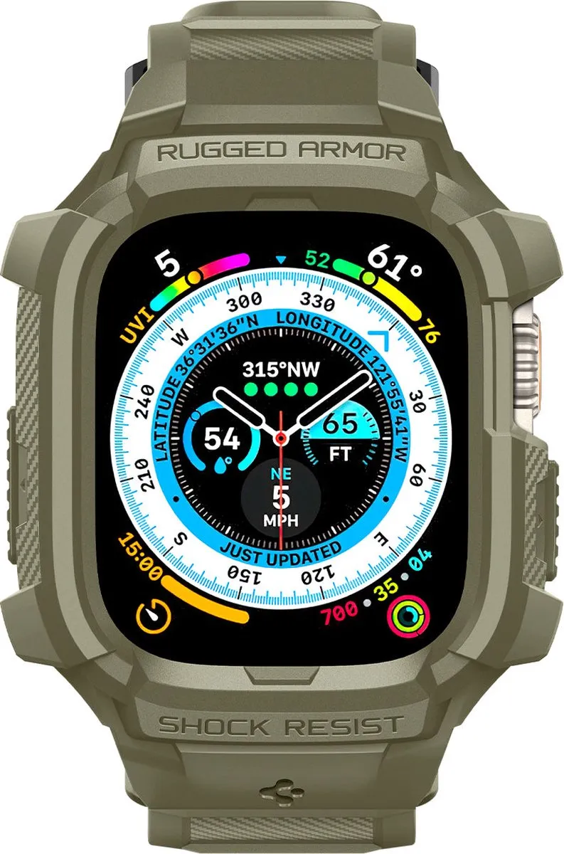 Spigen Rugged Armor Pro Hoesje Apple Watch Ultra 49mm - Khaki