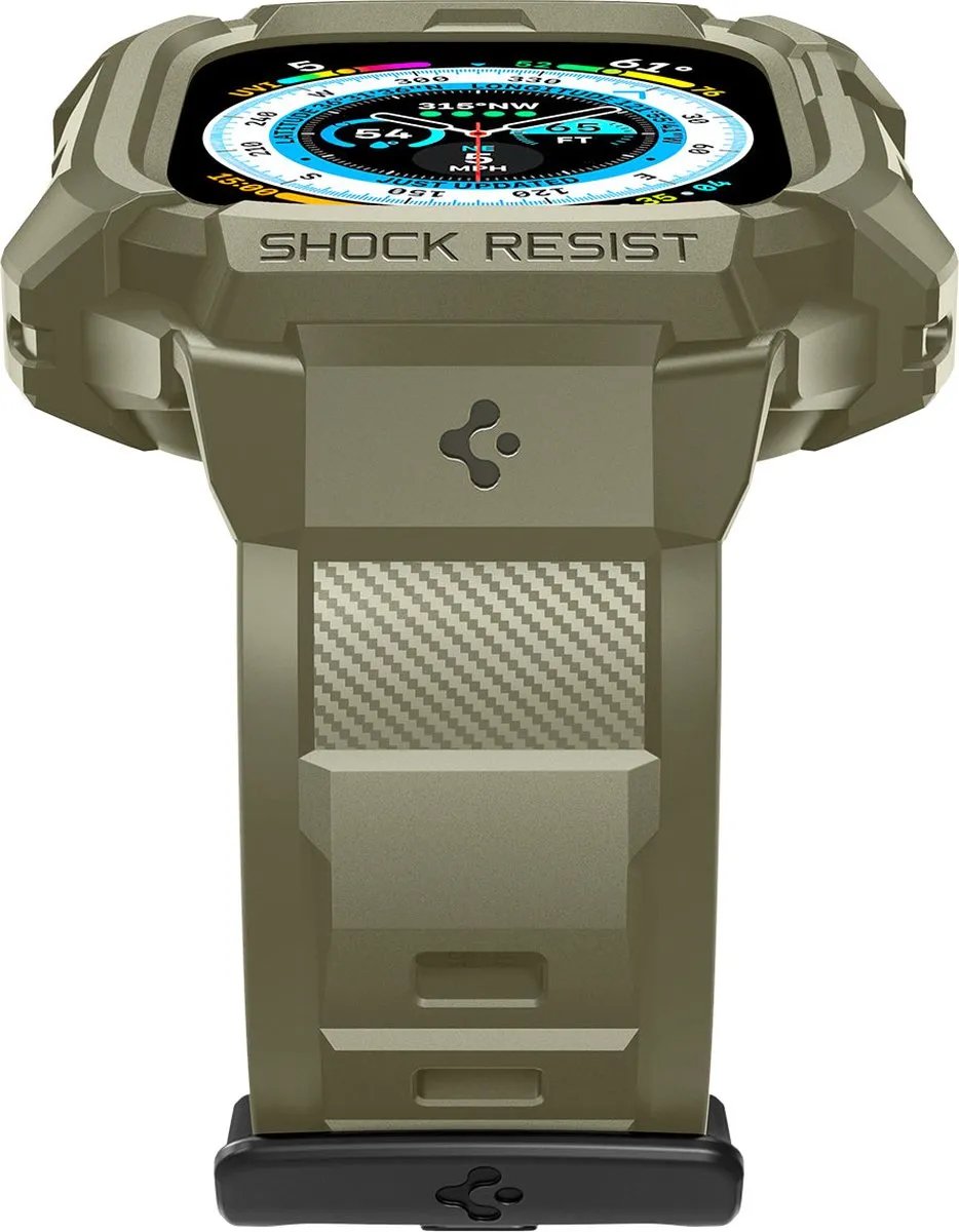 Spigen Rugged Armor Pro Hoesje Apple Watch Ultra 49mm - Khaki
