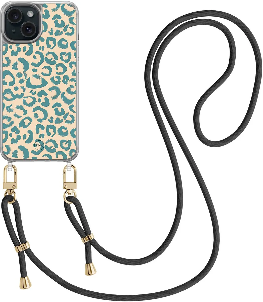 Casevibes Telefoonhoesje iPhone 15 Luipaard Blauw CV/A/i15/C/002