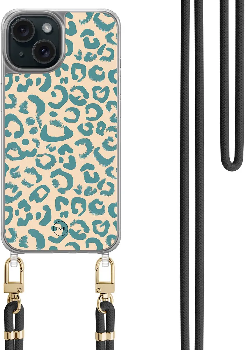 Casevibes Telefoonhoesje iPhone 15 Luipaard Blauw CV/A/i15/C/002