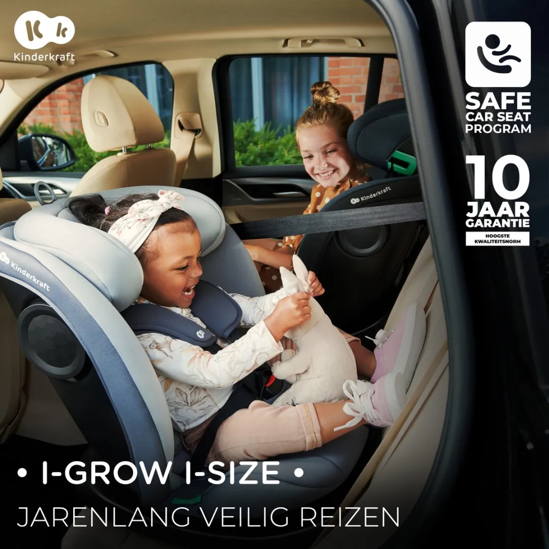 KinderKraft I-GROW I-SIZE Autostoel 40-150cm - Groep 0/1/2/3 - Groen