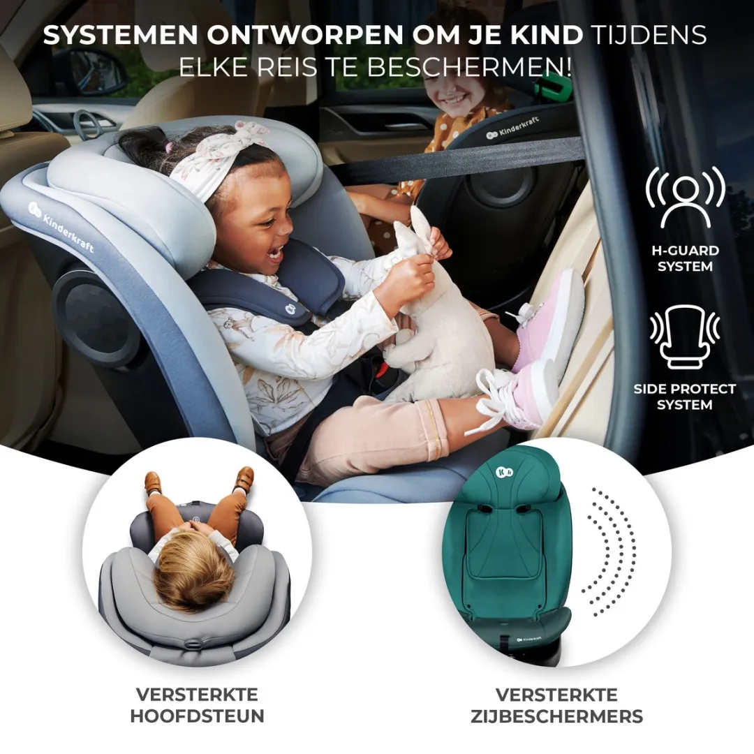 KinderKraft I-GROW I-SIZE Autostoel 40-150cm - Groep 0/1/2/3 - Groen