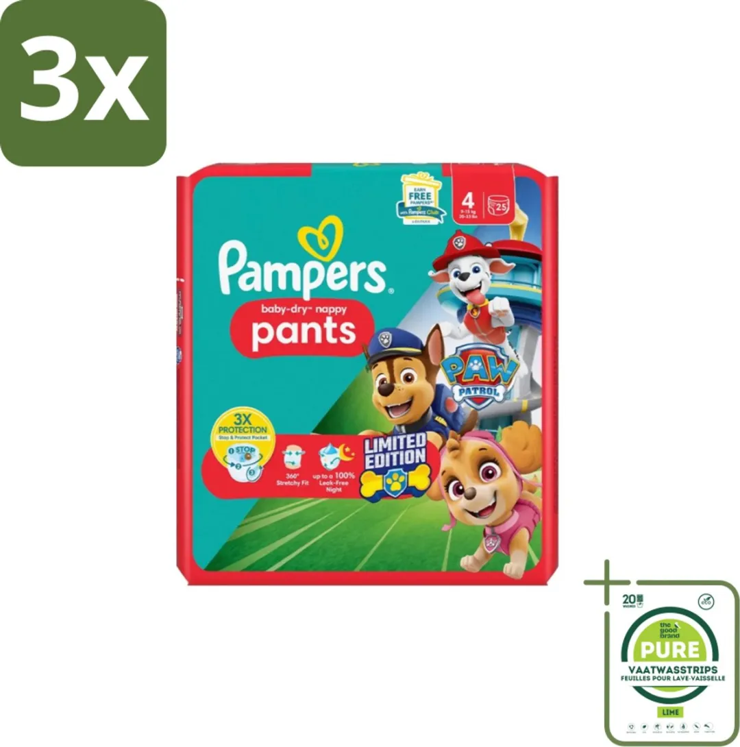 Pampers Baby Dry Pants Paw Patrol Maat 4 - 75 Stuks