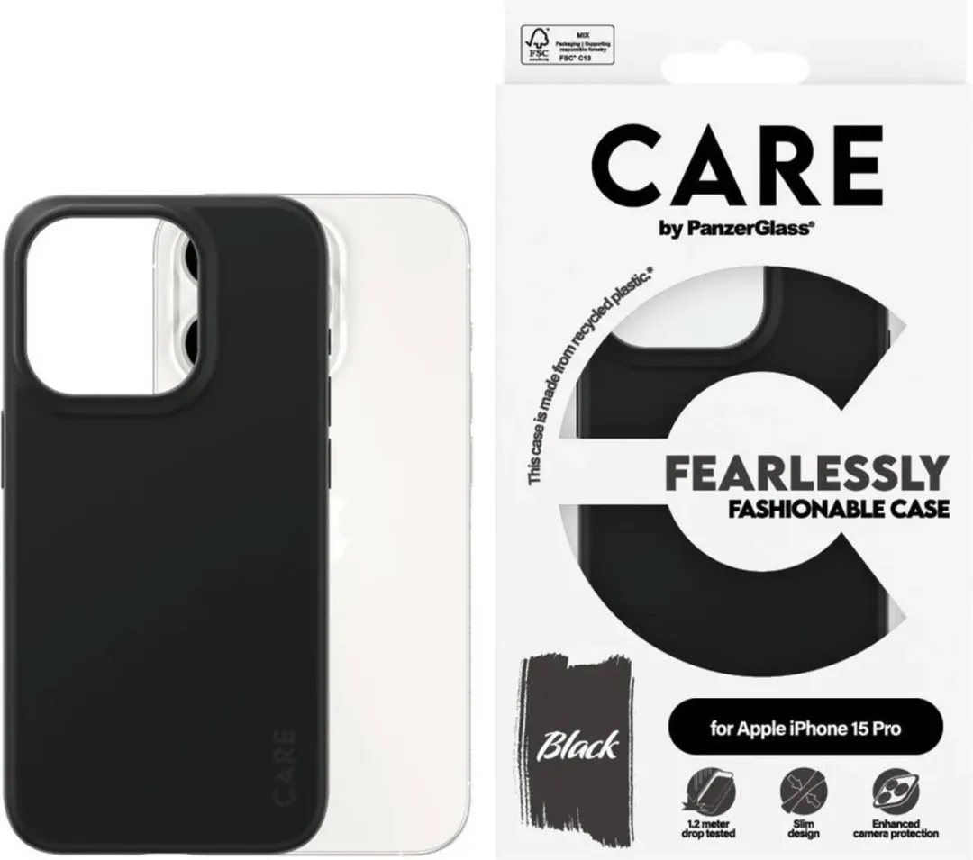 PanzerGlass CARE Fashionable Case 1430 - iPhone 15 Pro - Zwart - afbeelding 3 van 4