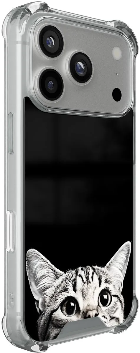 Casevibes iPhone 17 Pro Hoesje A/i17P/S/007 - Schokbestendig - Transparant Zwart