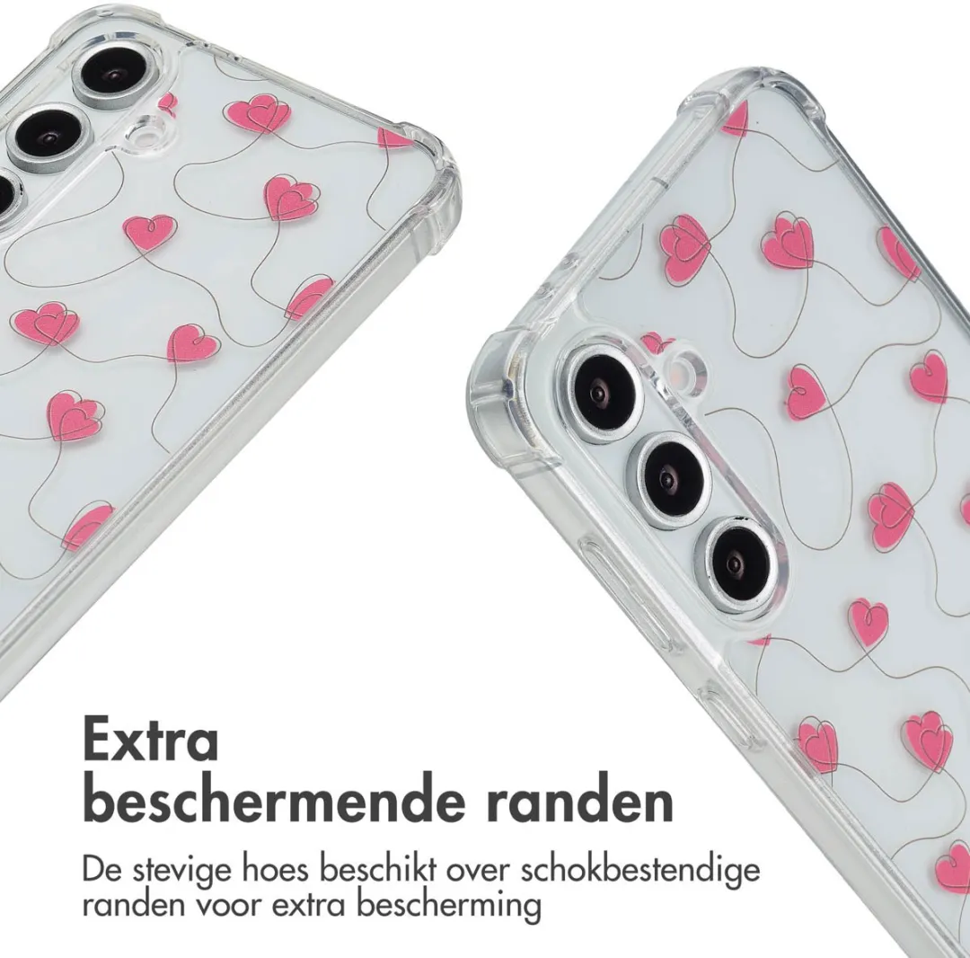 Imoshion Hoesje Samsung Galaxy S24 FE - Dusty Rose Connected Hearts