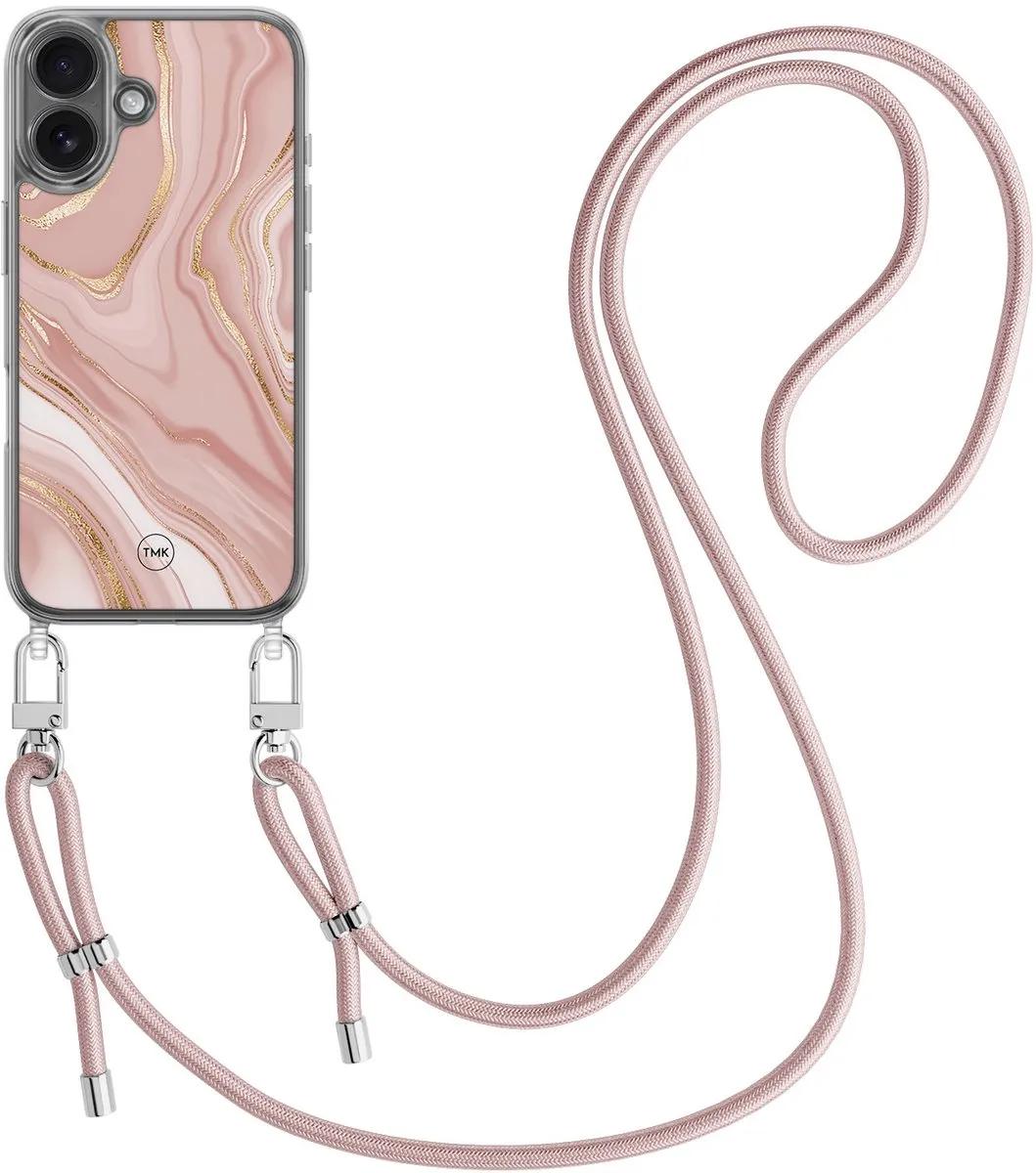 Casevibes Telefoonhoesje iPhone 16 Rose Marble CV/A/i16/C/007